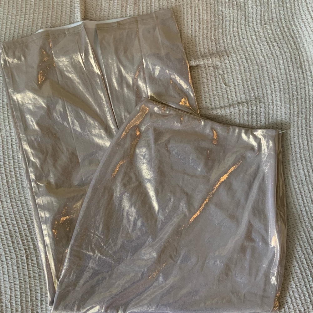 Revolve x superdown pearl maxi skirt holographic silver shimmer dress - Picture 8 of 10